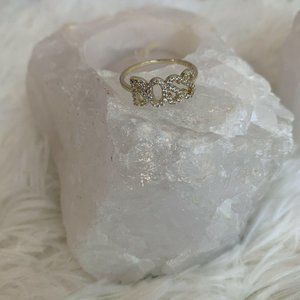 Gold Plated 925 Silver Cubic Zirconia BOSS Ring Si
